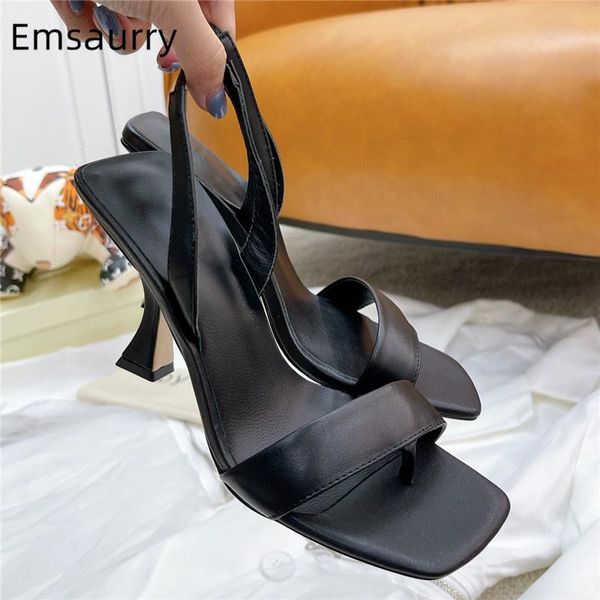 concise summer genuine leather sandals women back strap kitten heel square open toe party sandalias mujer dress shoes, Black
concise summer genuine leather sandals women back strap kitten heel square open toe party sandalias mujer dress shoes, Black