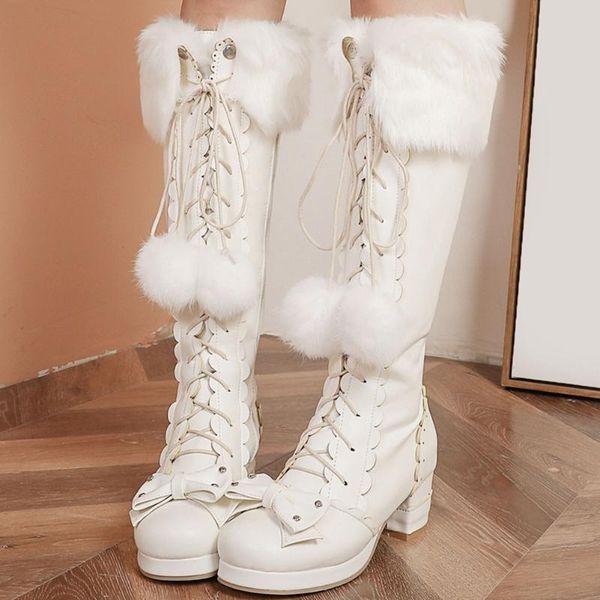 boots lapolaka 2021 winter sweet lolita gothic style halloween cosplay girls lovely scalloped fur ball woman shoes knee high, Black
boots lapolaka 2021 winter sweet lolita gothic style halloween cosplay girls lovely scalloped fur ball woman shoes knee high, Black