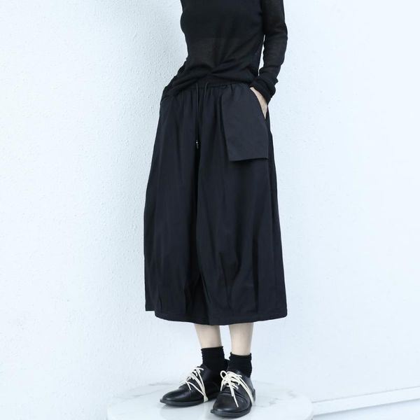 women's pants & capris autumn japanese yamamoto style dark black neutral loose casual wide leg straight skirt, Black;white
women's pants & capris autumn japanese yamamoto style dark black neutral loose casual wide leg straight skirt, Black;white