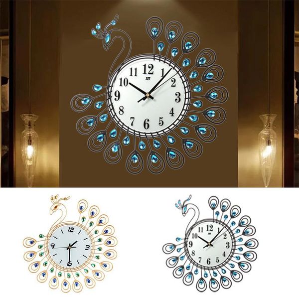 wall clocks 3d gold peacock clock metal watch for home living room decoration quiet hanging ornaments gift reloj de pared
wall clocks 3d gold peacock clock metal watch for home living room decoration quiet hanging ornaments gift reloj de pared