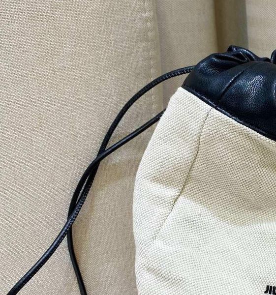 card holders reversible canvas cowhide bucket bag messenger, Brown;gray