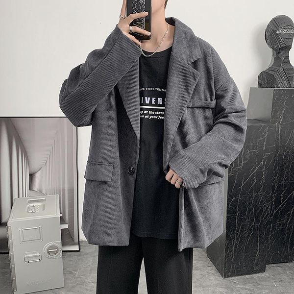 men's jackets corduroy suit coat men's 2021 loose trend casual small streetwear clothes, Black;brown
men's jackets corduroy suit coat men's 2021 loose trend casual small streetwear clothes, Black;brown
