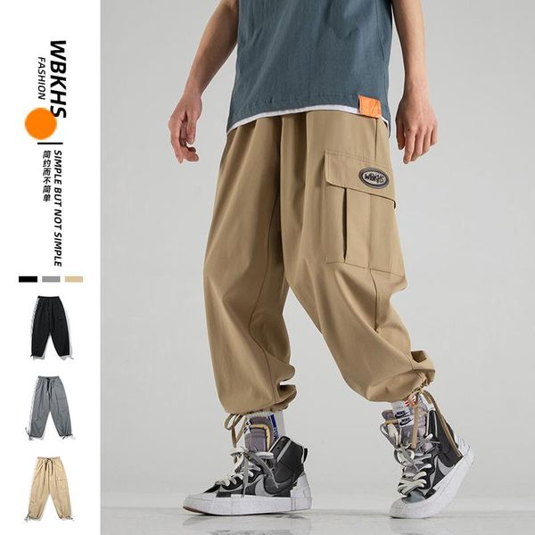 men's pants 2021 autumn men fashion loose-legged harlem cargo trousers, Black
men's pants 2021 autumn men fashion loose-legged harlem cargo trousers, Black