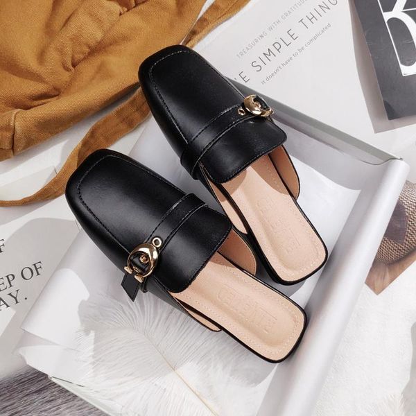 slippers 2021 ladies spring and summer baotou semi-slipper sandals casual fashion outdoor wear women's size mueller shoes, Black
slippers 2021 ladies spring and summer baotou semi-slipper sandals casual fashion outdoor wear women's size mueller shoes, Black