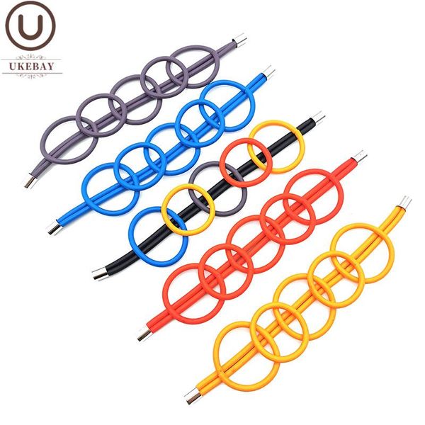 bangle ukebay round bangles women charm bracelets gothic chain rubber rope handmade jewelry 6 colors vintage bracelet festival gift, Black
bangle ukebay round bangles women charm bracelets gothic chain rubber rope handmade jewelry 6 colors vintage bracelet festival gift, Black