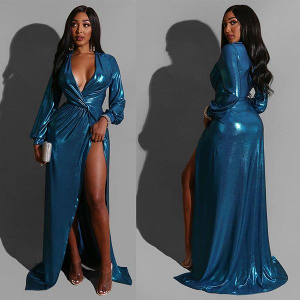 casual dresses spring autumn v neck dress for women blue stamping long sleeve maxi split night club slim ladies vestidos, Black;gray
casual dresses spring autumn v neck dress for women blue stamping long sleeve maxi split night club slim ladies vestidos, Black;gray