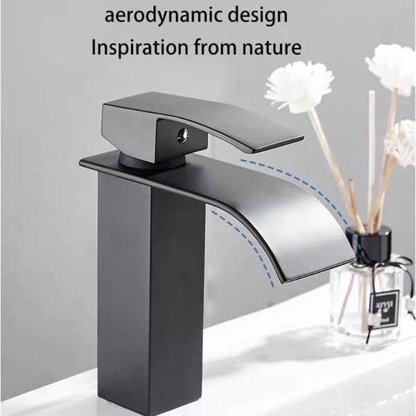 stainless steel black waterfall faucet art basin opening for and cold water kitchen bathroom accessories sink faucets
stainless steel black waterfall faucet art basin opening for and cold water kitchen bathroom accessories sink faucets