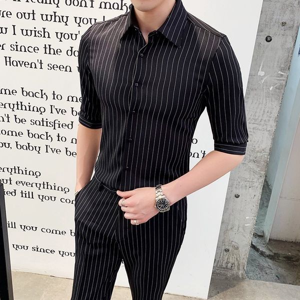 men's suits & blazers british men's short sleeved shirt, striped formal , tuxedo, casual suit, white, White;black
men's suits & blazers british men's short sleeved shirt, striped formal , tuxedo, casual suit, white, White;black
