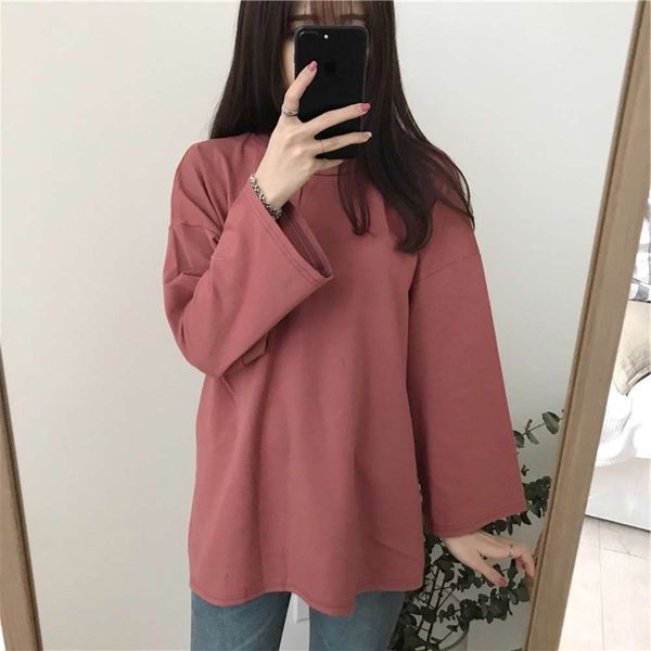 women's sweaters ins super fire long sleeve t-shirt spring and autumn dress korean fashion solid color loose versatile vqch, White;black
women's sweaters ins super fire long sleeve t-shirt spring and autumn dress korean fashion solid color loose versatile vqch, White;black