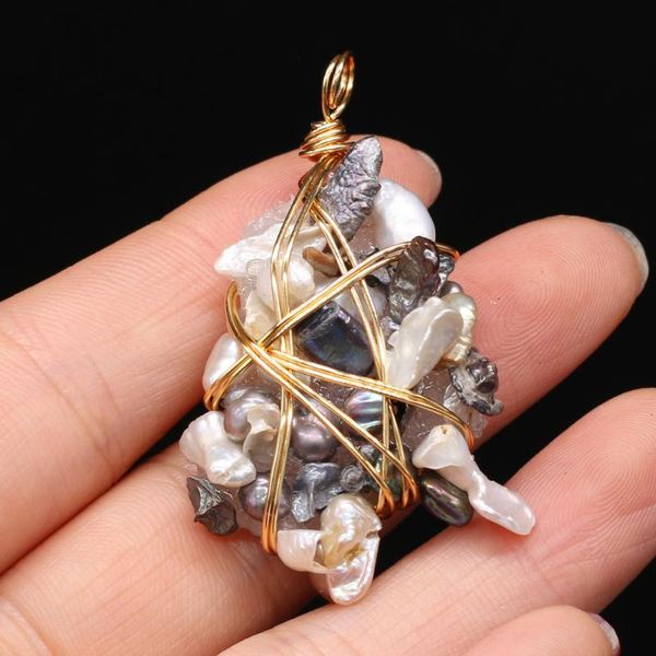 charms natural freshwater pearl pendant copper wire winding pearls for women jewelry making diy necklace earring 25x35mm, Bronze;silver
charms natural freshwater pearl pendant copper wire winding pearls for women jewelry making diy necklace earring 25x35mm, Bronze;silver