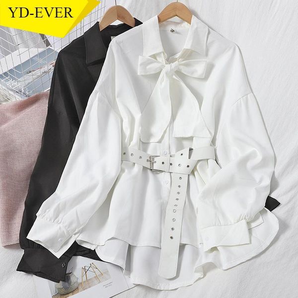 women blouse 2021 autumn long sleeve bow tie turn down collar shirt belt slim waist medium-long solid blusas mujer 4d276 women's blouse, White
women blouse 2021 autumn long sleeve bow tie turn down collar shirt belt slim waist medium-long solid blusas mujer 4d276 women's blouse, White