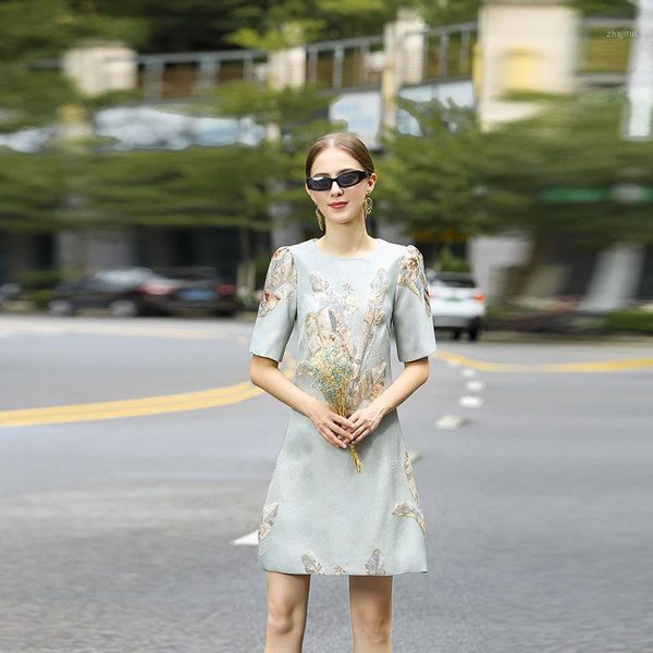 spring and autumn jacquard nail bead temperament commuter dress round neck short sleeve a-line for women two piece, White
spring and autumn jacquard nail bead temperament commuter dress round neck short sleeve a-line for women two piece, White