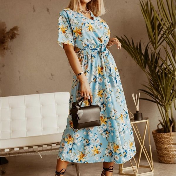 dress ladies vintage maxi floral print summer bohemian elegant v-neck short sleeve es women beach, Black;gray
dress ladies vintage maxi floral print summer bohemian elegant v-neck short sleeve es women beach, Black;gray