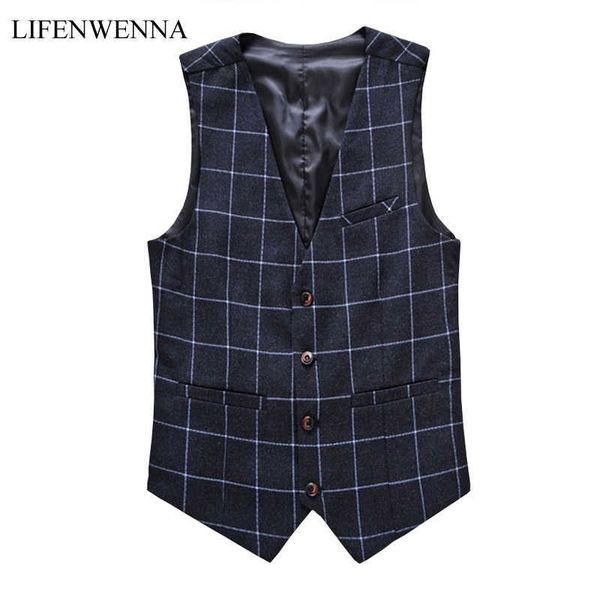 spring fashion men's vests style plaid slim fit vest men gentleman business suit vests male social outwear vest m-6xl 210528, Black;white
spring fashion men's vests style plaid slim fit vest men gentleman business suit vests male social outwear vest m-6xl 210528, Black;white