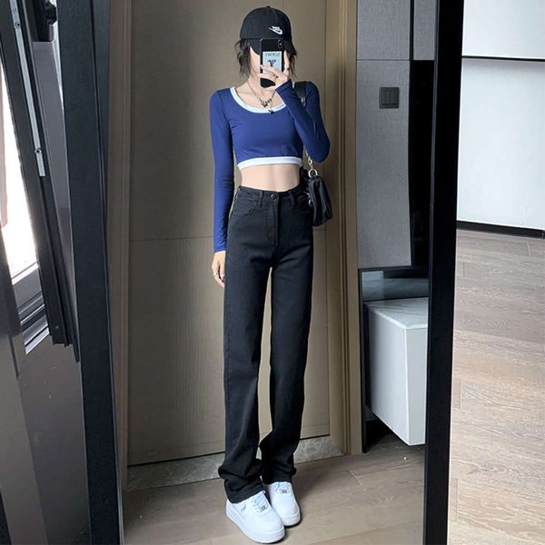 spring and autumn black version high waist loose wide legs hanging feeling large size smoke tube pants tide, Blue
spring and autumn black version high waist loose wide legs hanging feeling large size smoke tube pants tide, Blue