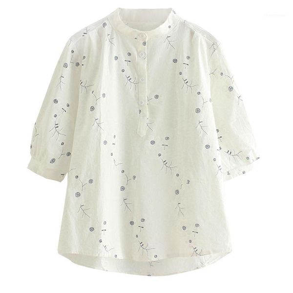 cotton and linen polka dot women shirts 2021 summer half sleeved loose casual all match female outwear women's blouses &, White
cotton and linen polka dot women shirts 2021 summer half sleeved loose casual all match female outwear women's blouses &, White