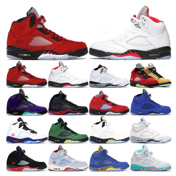 2021 men shoes 5s jumpman 5 raging red hyper royal white cement alternate grape 3 sports sneakers trainers outdoor fashion size 7-13, Black
2021 men shoes 5s jumpman 5 raging red hyper royal white cement alternate grape 3 sports sneakers trainers outdoor fashion size 7-13, Black