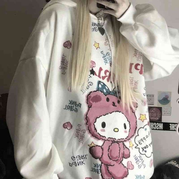 women's hoodies & sweatshirts korean loose long sleeve white sweatshirt oversized kawaii anime hoodie vintage pink female cute gfpv, Black
women's hoodies & sweatshirts korean loose long sleeve white sweatshirt oversized kawaii anime hoodie vintage pink female cute gfpv, Black