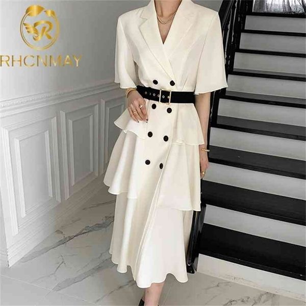 elegant cascading ruffling dress women summer ladies officce work maxi korean all match belted es 210520, Black;gray
elegant cascading ruffling dress women summer ladies officce work maxi korean all match belted es 210520, Black;gray