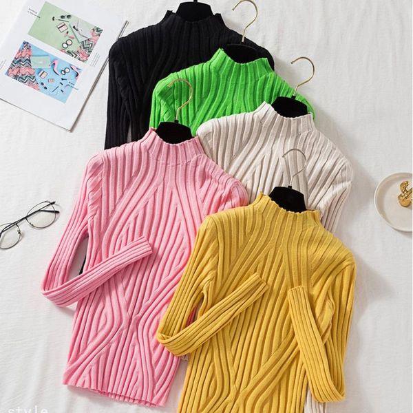 women's sweaters pull femme solid half high collar women sweater autumn winter knitted elasticity base clothes long sleeve pullover muj, White;black
women's sweaters pull femme solid half high collar women sweater autumn winter knitted elasticity base clothes long sleeve pullover muj, White;black
