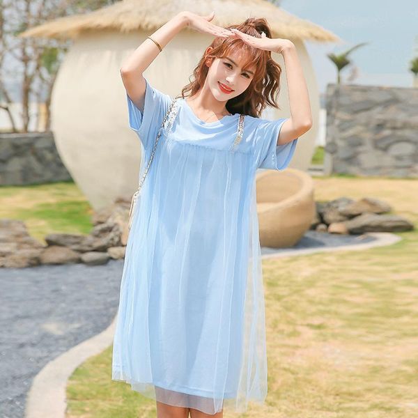 maternity dresses 2615# dress summer short sleeves patchwork o neck loose fashion plus size midi pregnant women, White
maternity dresses 2615# dress summer short sleeves patchwork o neck loose fashion plus size midi pregnant women, White