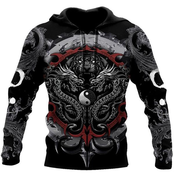 men's hoodies & sweatshirts hoodie dragon tiger pattern 3d printing casual jacket pullover fashion street long sleeve sweatshirt, Black
men's hoodies & sweatshirts hoodie dragon tiger pattern 3d printing casual jacket pullover fashion street long sleeve sweatshirt, Black
