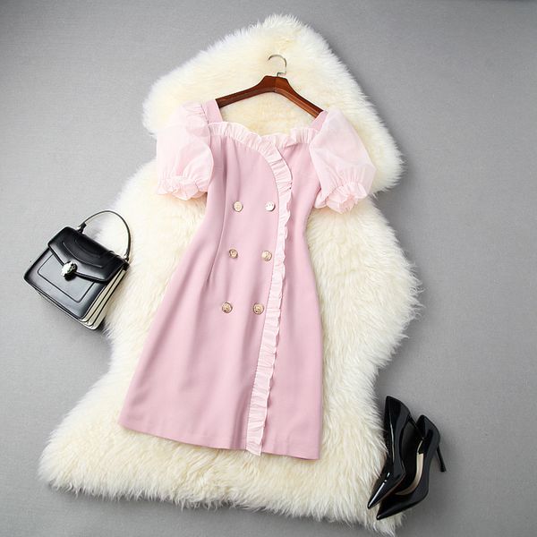 casual dresses summer short sleeve square neck pink pure color panelled buttons double-breasted mini dress elegant ll04t11033 5ikr, Black;gray
casual dresses summer short sleeve square neck pink pure color panelled buttons double-breasted mini dress elegant ll04t11033 5ikr, Black;gray