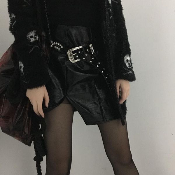 skirts black pu snakeskin faux leather skirt empire diamond beading belt punk girls mini women 2021 gothic slit
skirts black pu snakeskin faux leather skirt empire diamond beading belt punk girls mini women 2021 gothic slit