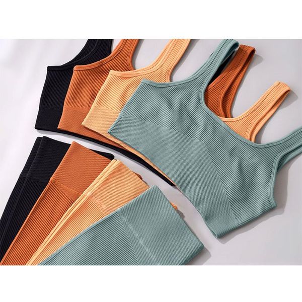 yoga outfit ribbied set women gym clothing 2 piece fitness for running sports bras seamless leggings sportswear
yoga outfit ribbied set women gym clothing 2 piece fitness for running sports bras seamless leggings sportswear