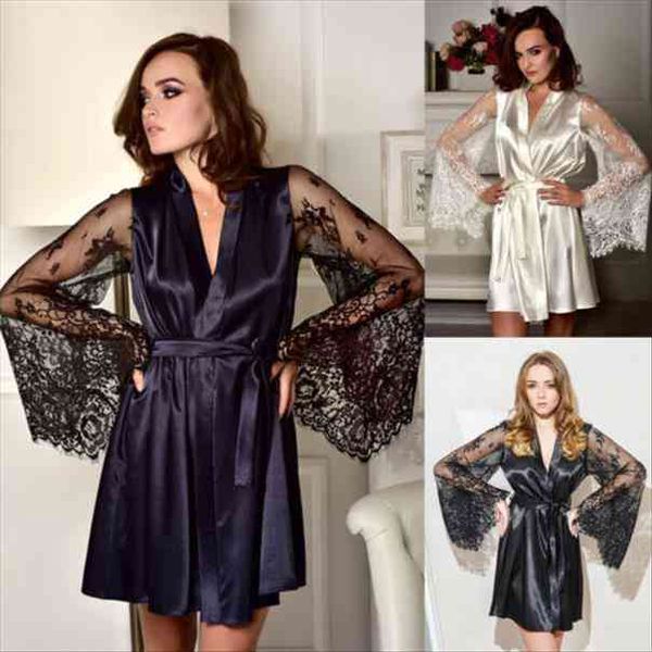 women satin robe kimono dress gown wedding lingerie bridesmaid sleepwear night x, Black;red
women satin robe kimono dress gown wedding lingerie bridesmaid sleepwear night x, Black;red
