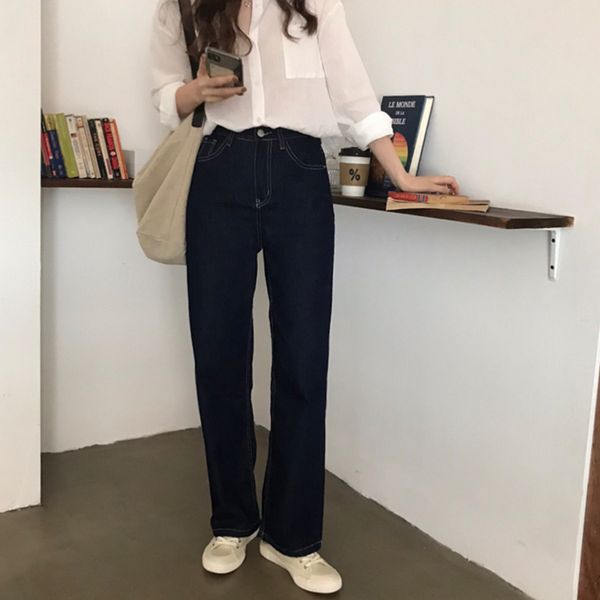 women's jeans jeans straight, dark blue, contrast, spring and autumn, loose bright color, retro, wide, le2x
women's jeans jeans straight, dark blue, contrast, spring and autumn, loose bright color, retro, wide, le2x