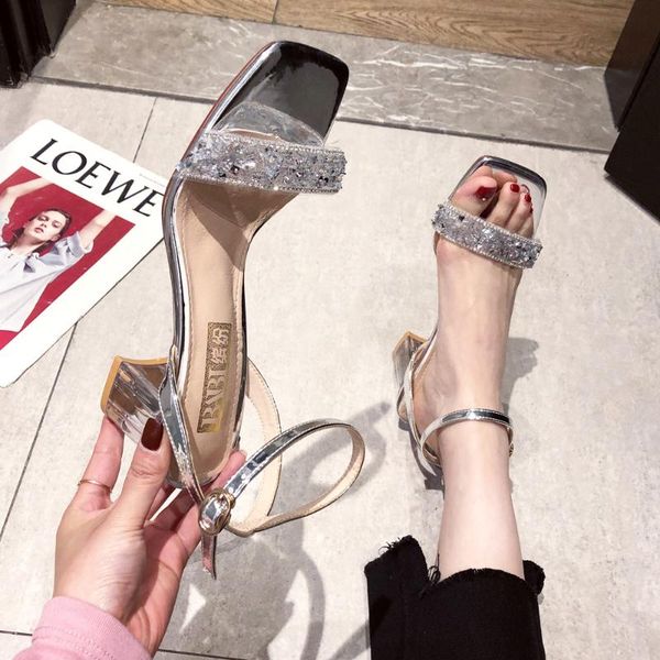 dress shoes crystal pvc transparent heel sandals women thick ankle buckle summer clear heels open toe high 2021, Black
dress shoes crystal pvc transparent heel sandals women thick ankle buckle summer clear heels open toe high 2021, Black