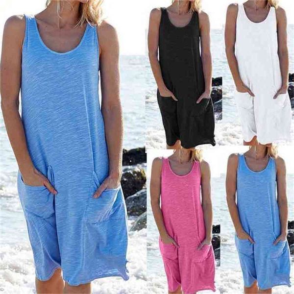 new women 4xl 5xl o-neck solid color pockets splice casual summer sleeveless midi dress plus size lady vestidos 210407, White
new women 4xl 5xl o-neck solid color pockets splice casual summer sleeveless midi dress plus size lady vestidos 210407, White