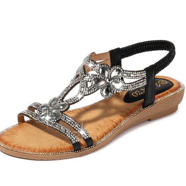 sandals women shoes beach elastic band slip on low heel wedge summer rhinestone flower lady sandales wsh3982, Black
sandals women shoes beach elastic band slip on low heel wedge summer rhinestone flower lady sandales wsh3982, Black