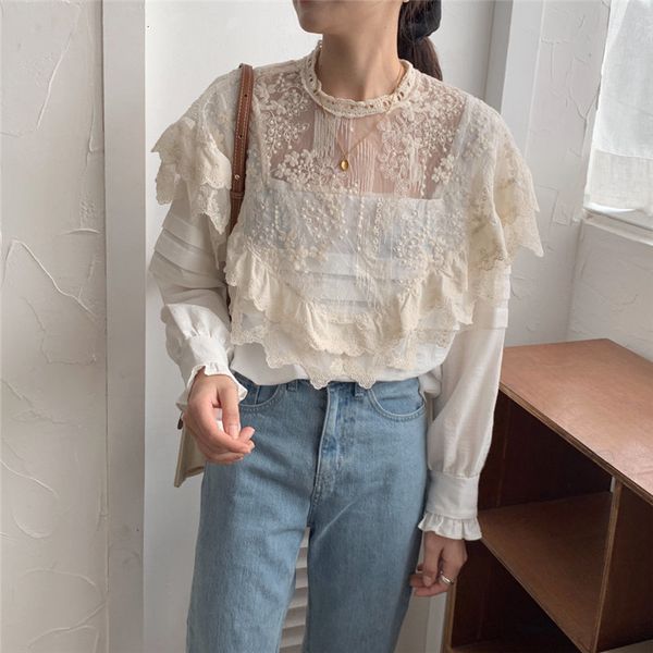 blouses chic cute long sleeve retro high street elegant loose shirt ol patchwork lace lady vintage women blouses, White
blouses chic cute long sleeve retro high street elegant loose shirt ol patchwork lace lady vintage women blouses, White