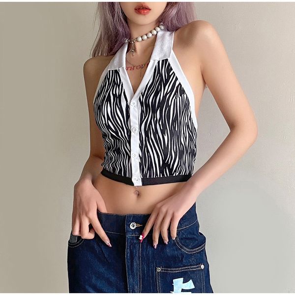 striped backless tank camis sleeveless knitted halter crop ladies casual camisole streetwear y2k 90s 210514, White
striped backless tank camis sleeveless knitted halter crop ladies casual camisole streetwear y2k 90s 210514, White