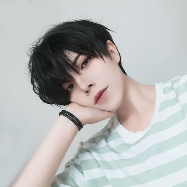 synthetic wigs short black straight bangs men's natural for women girls boys cosplay daily party anime1
synthetic wigs short black straight bangs men's natural for women girls boys cosplay daily party anime1