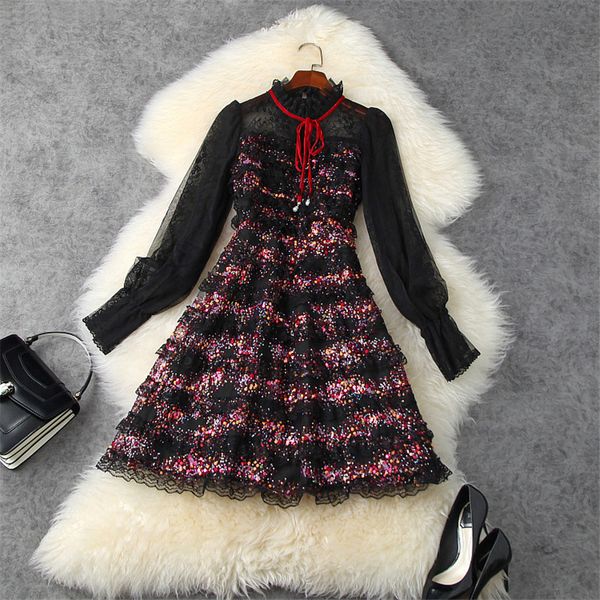 elegant flashlight hose sequins crocheted plied in layered bun dressed spring party feminine black robes dress up, Black;gray
elegant flashlight hose sequins crocheted plied in layered bun dressed spring party feminine black robes dress up, Black;gray