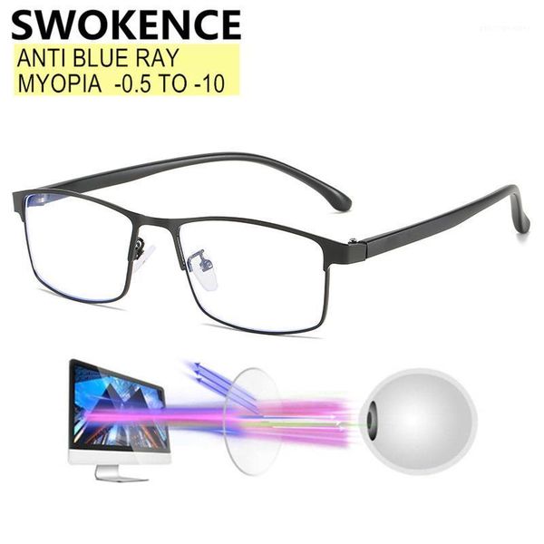 sunglasses swokence blue light against prescription glasses myopia -0.5 to -10 women men alloy full frame spectacles for nearsighted f513, White;black
sunglasses swokence blue light against prescription glasses myopia -0.5 to -10 women men alloy full frame spectacles for nearsighted f513, White;black
