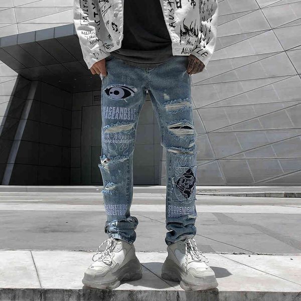 men's jeans torn jeans, hip hop, washed, urban, tactical patchwork, man, ripped jeans for men uwep, Blue
men's jeans torn jeans, hip hop, washed, urban, tactical patchwork, man, ripped jeans for men uwep, Blue