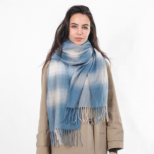 scarves fashion retro color gradient style women's autumn and winter aesthetic shawl scarf harajuku street versatile casual warm, Blue;gray
scarves fashion retro color gradient style women's autumn and winter aesthetic shawl scarf harajuku street versatile casual warm, Blue;gray