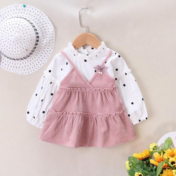 girl's dresses 0-4 years baby girl dress spring autumn fashion polka dot sling corduroy clothes princess birthday, Red;yellow
girl's dresses 0-4 years baby girl dress spring autumn fashion polka dot sling corduroy clothes princess birthday, Red;yellow