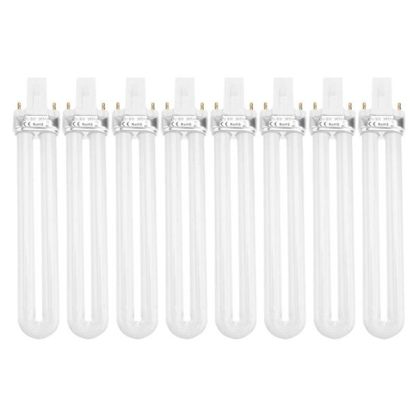 nail art equipment 8pcs 9w lamp professional dryer curing light tube manicure tool, Silver
nail art equipment 8pcs 9w lamp professional dryer curing light tube manicure tool, Silver