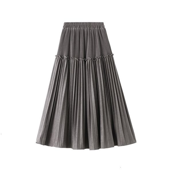 skirts skirts winter thici suede a-line pleated skirt patchwork veet calf long s of1r, Black
skirts skirts winter thici suede a-line pleated skirt patchwork veet calf long s of1r, Black