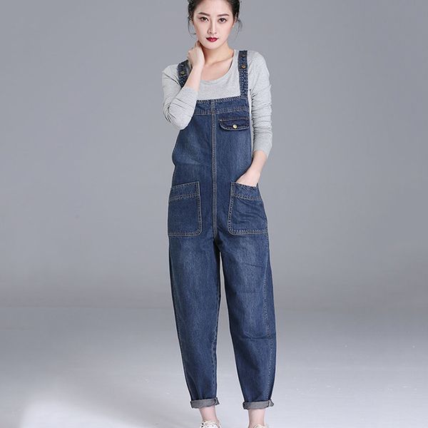 fashion loose pocket jeans women autumn bib pants overalls shoulder strap jumpsuit large size brand denim jean pant, Blue
fashion loose pocket jeans women autumn bib pants overalls shoulder strap jumpsuit large size brand denim jean pant, Blue