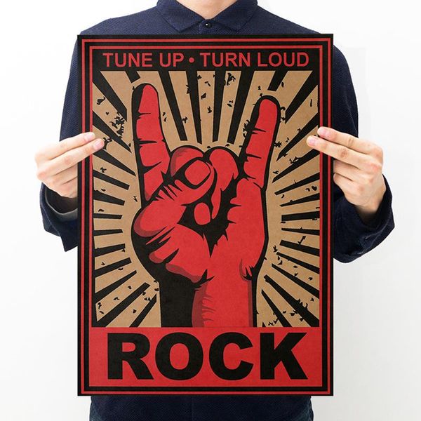 paintings room decoration rock gesture classic poster retro kraft paper cafe western restaurant painting wall sticker
paintings room decoration rock gesture classic poster retro kraft paper cafe western restaurant painting wall sticker