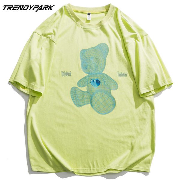 men's t-shirt 3d grid bear printed summer short sleeve hip hop oversized cotton casual harajuku streetwear tshirts clothing 210601, White;black
men's t-shirt 3d grid bear printed summer short sleeve hip hop oversized cotton casual harajuku streetwear tshirts clothing 210601, White;black