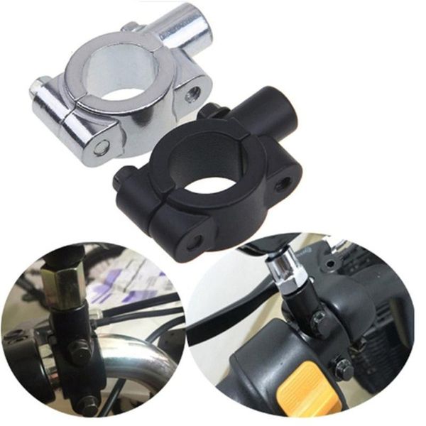 

motorcycle mirrors 2pcs mount brackets clamps mirror clamp rear view holder bike handlebar adaptor 8mm 10mm