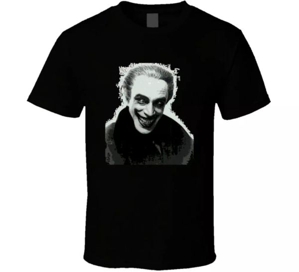 the man who laughs joker inspiration funny 1928 movie t shirt, White;black
the man who laughs joker inspiration funny 1928 movie t shirt, White;black