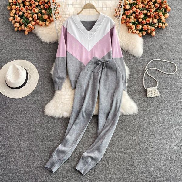 women's two piece pants long sleeve knit stripe pullover sweater elastic waist sportwear sets fashion trousers pieces tracksuit outfit, White
women's two piece pants long sleeve knit stripe pullover sweater elastic waist sportwear sets fashion trousers pieces tracksuit outfit, White